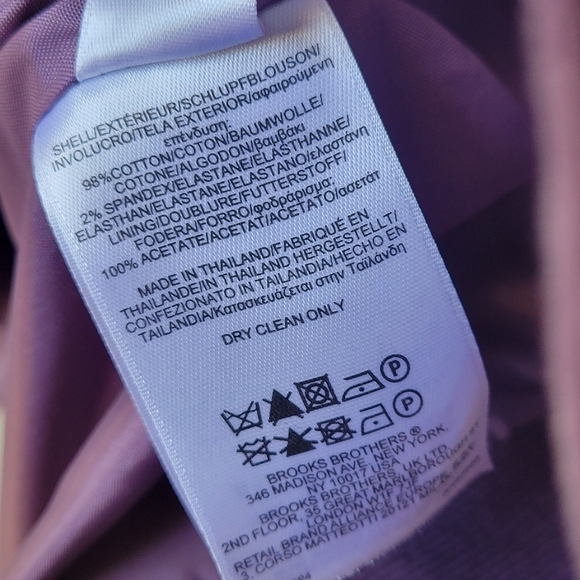 RARE 346 Brooks Brothers Blazer 8P Purple Milano Fit Corduroy Silver Button Pads - Picture 6 of 11